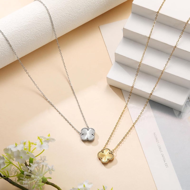 AIPPK Clover Pendant Necklace for Women 18K Gold Plated Four Leaf Clover Necklaces Lucky Simple Jewelry Gifts for Women - Image 5